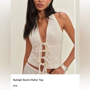 Cream Halter Top - Brand New, Reformation